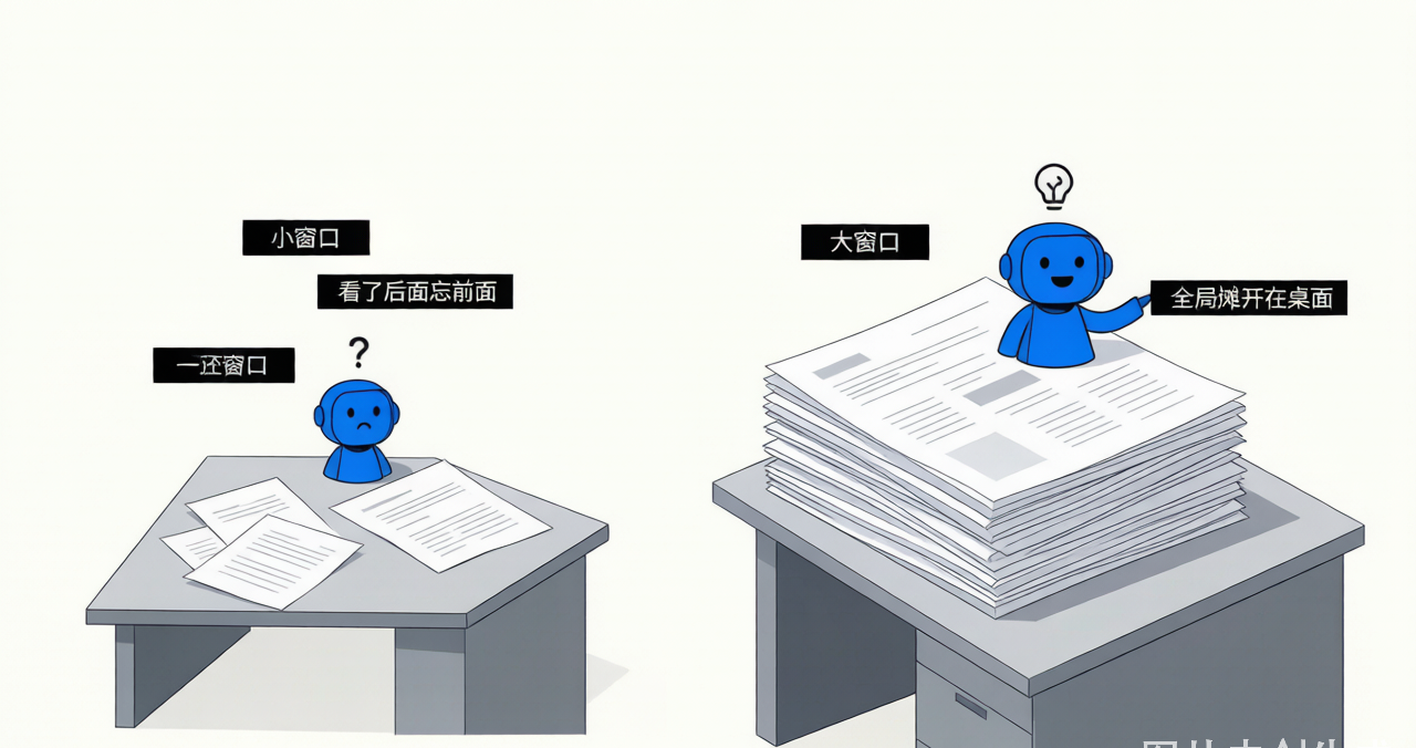 上下文窗口大小办公桌隐喻