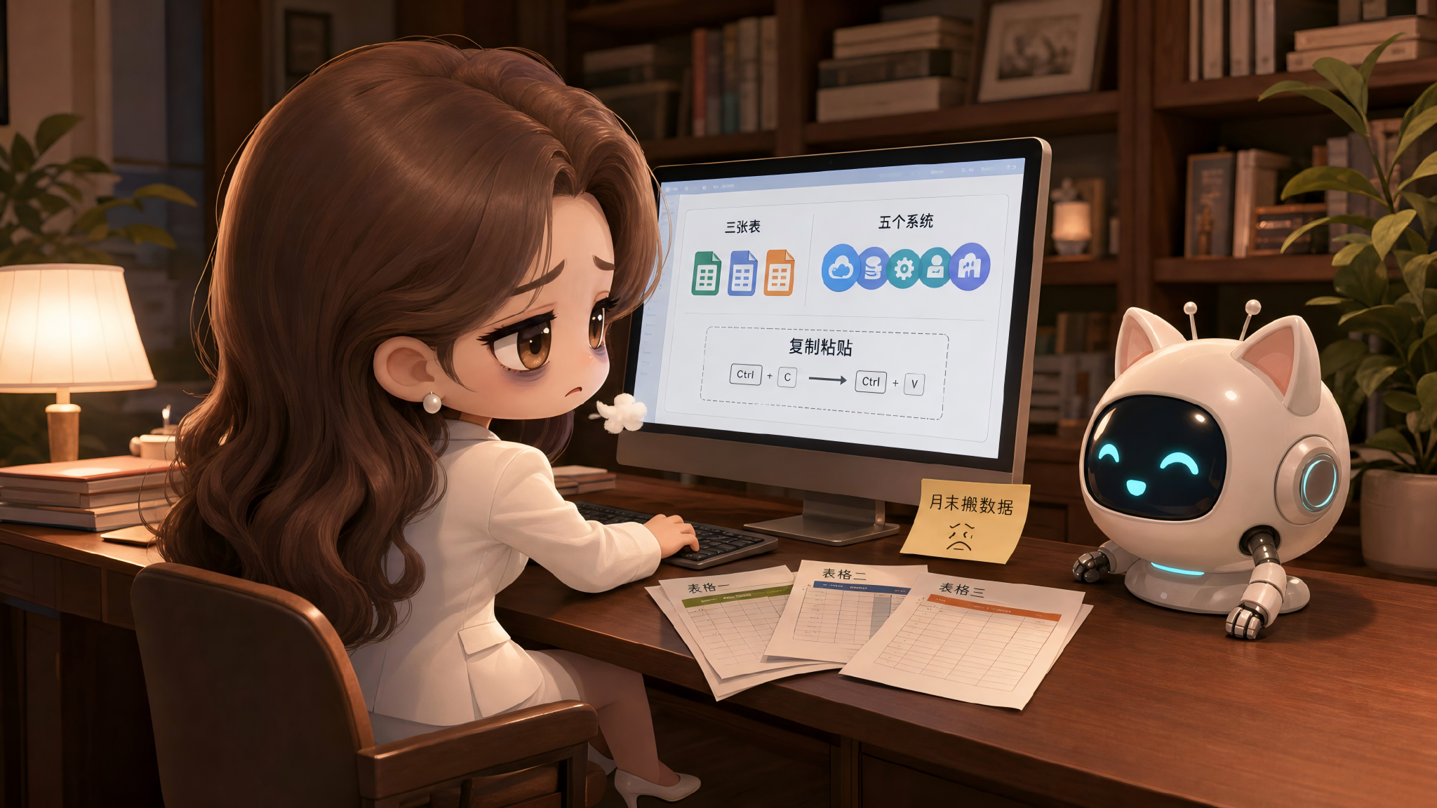 月度总结还在跨表复制粘贴？三分钟我让它自己写完